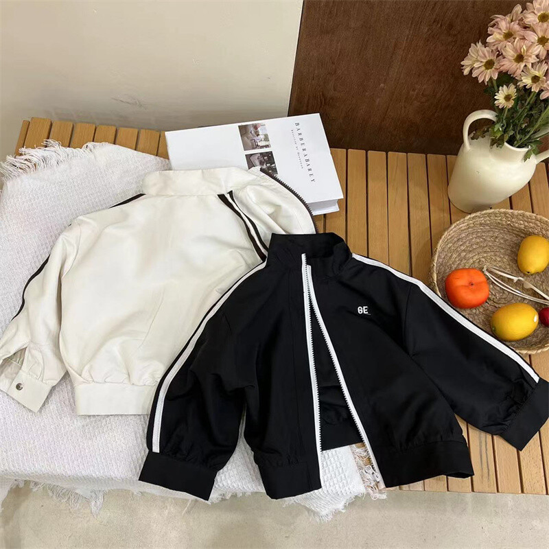 Dječački kaput Jakna Pamučna gornja odjeća Kaput 2023 Bijelo proljeće jesen Tinejdžeri Poklon Top Dječja odjeća