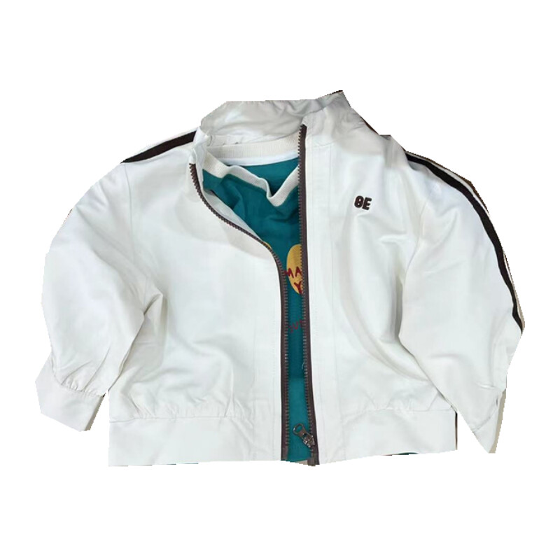 Dječački kaput Jakna Pamučna gornja odjeća Kaput 2023 Bijelo proljeće jesen Tinejdžeri Poklon Top Dječja odjeća