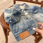 Dječački kaput Jakna Pamučna gornja odjeća Vjetrobran 2024 New Jean Proljeće Jesen Kaput Sport Tinejdžeri Dječja Topla odjeća