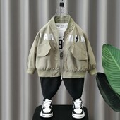 Dječja jakna za dječake Proljetna i jesenska odjeća 2023. Novi dječji modni ležerni kaput Bomber za dječake 2-7 godina