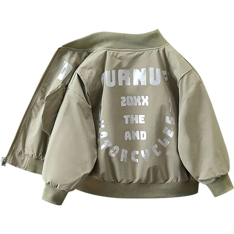 Dječja jakna za dječake Proljetna i jesenska odjeća 2023. Novi dječji modni ležerni kaput Bomber za dječake 2-7 godina