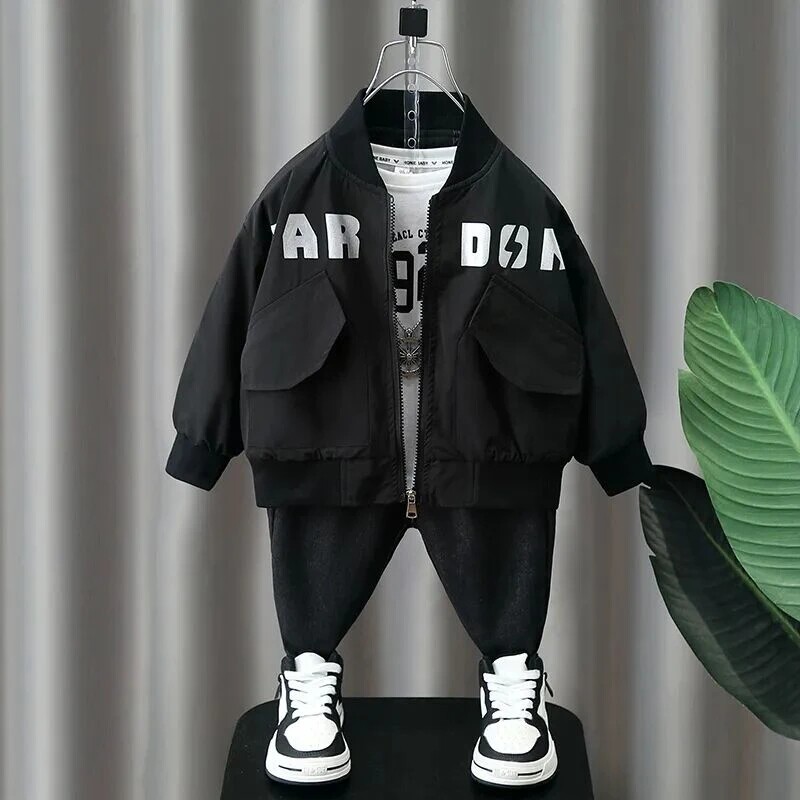Dječja jakna za dječake Proljetna i jesenska odjeća 2023. Novi dječji modni ležerni kaput Bomber za dječake 2-7 godina