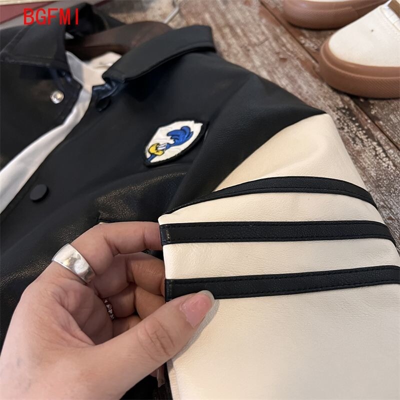 Dječaci Zgodna jakna Gornja odjeća Proljeće Jesen Nova korejska dječja vintage odjeća od Pu kože s patentnim zatvaračem Modne dječje jakne Top