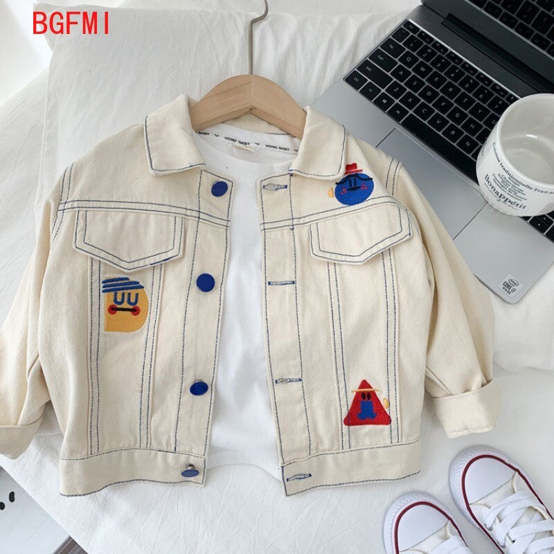 2024. Dječja proljetna traper jakna dugih rukava za dječake Košulje Dječji kaput Modni kardigan Vintage dječja gornja odjeća Jesenska odjeća