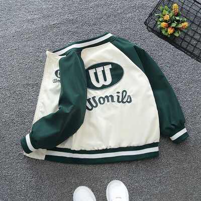 Proljeće Jesen Dječja Odjeća Jakne Kaputi Baby Boy 3D Bear Dugi rukavi Jakna s patentnim zatvaračem Teen Alphabet Baseball Uniforma Gornja odjeća