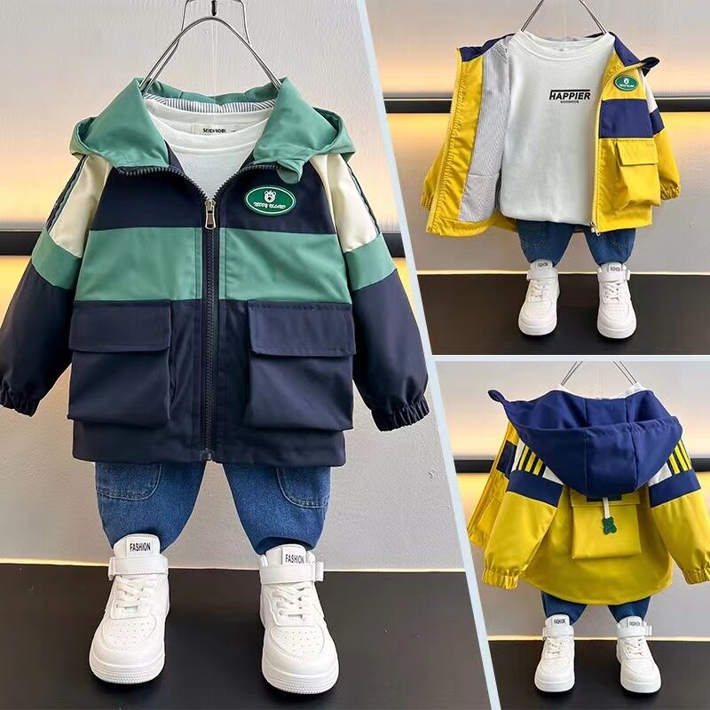 Poiste kevadised ja sügisesed ülerõivad Laste ülerõivad Moodsad 2024. aasta uued poisid, beebide topid, trendikad lasterõivad