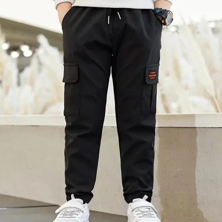 Dječje moderne proljeće jesenske kargo hlače Široke trenirke za dječake Elegantne ležerne hlače za djecu