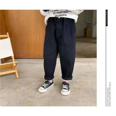 Beebipoiste püksid Kevad sügis Puuvillane Lapsed Poiss Tüdruk Lahtised püksid Cargo Püksid Laste vabaaja spordipüksid