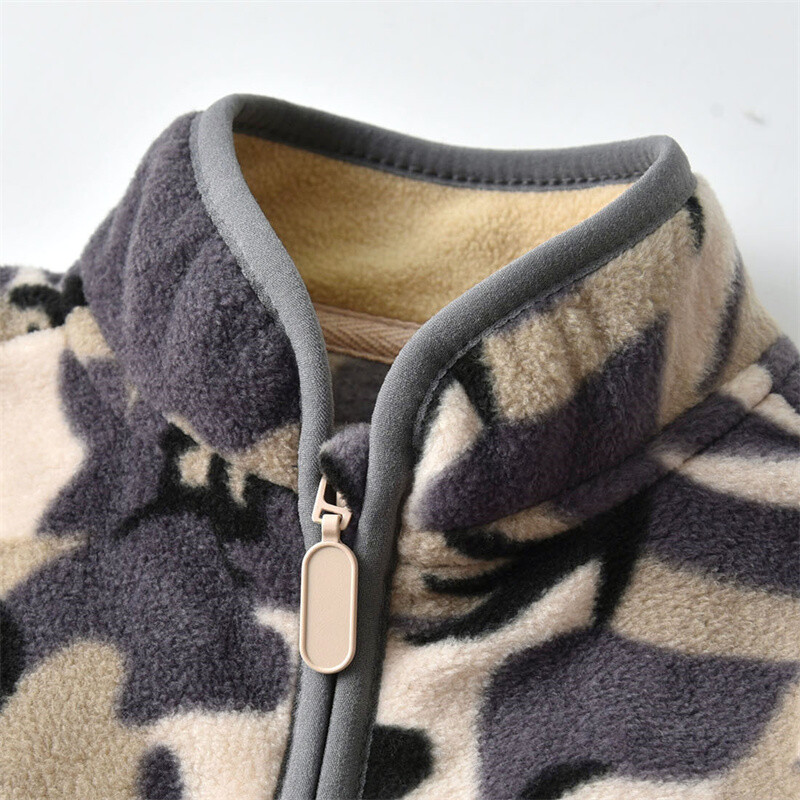 Nova proljetna jesen, dječja odjeća, dječja odjeća, kamuflažne jakne za dječake, gornja odjeća od polarnog flisa, meka topla