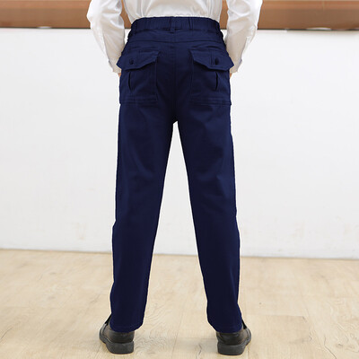 Laste koolivormi khakivärvi püksid 2023. aasta kevad-sügis, vabaaja puuvillased sirged püksid teismelistele poistele vanuses 4–15 aastat