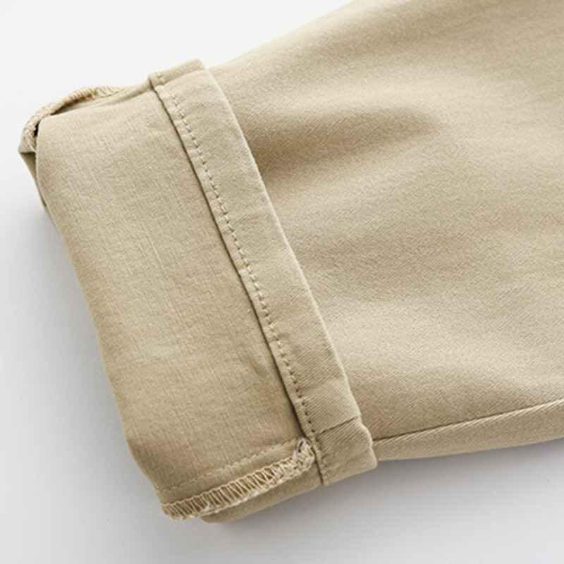 Laste koolivormi khakivärvi püksid 2023. aasta kevad-sügis, vabaaja puuvillased sirged püksid teismelistele poistele vanuses 4–15 aastat