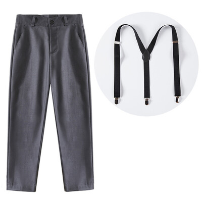 2024. Modni novi ležerni dječji dječački odijelo Hlače Proljeće Jesen Tinejdžerske školske hlače Mornarsko plave dječje crne hlače 110-180 cm