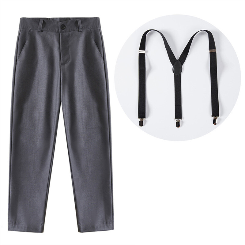 2024. Modni novi ležerni dječji dječački odijelo Hlače Proljeće Jesen Tinejdžerske školske hlače Mornarsko plave dječje crne hlače 110-180 cm