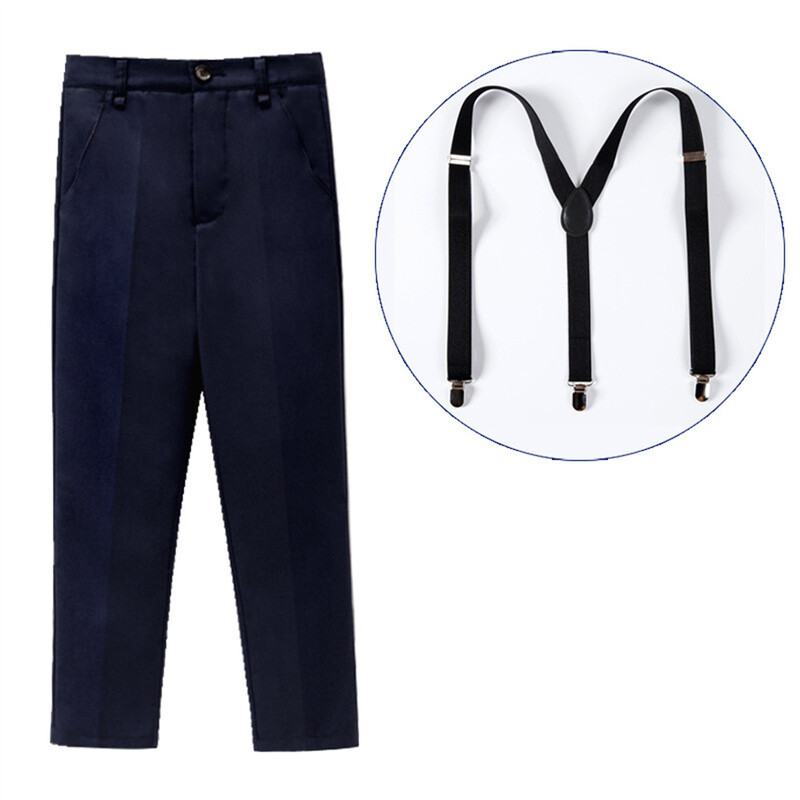 2024. Modni novi ležerni dječji dječački odijelo Hlače Proljeće Jesen Tinejdžerske školske hlače Mornarsko plave dječje crne hlače 110-180 cm