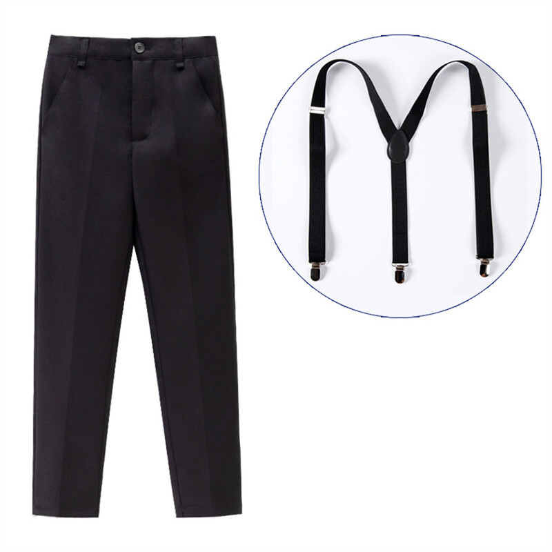 2024. Modni novi ležerni dječji dječački odijelo Hlače Proljeće Jesen Tinejdžerske školske hlače Mornarsko plave dječje crne hlače 110-180 cm