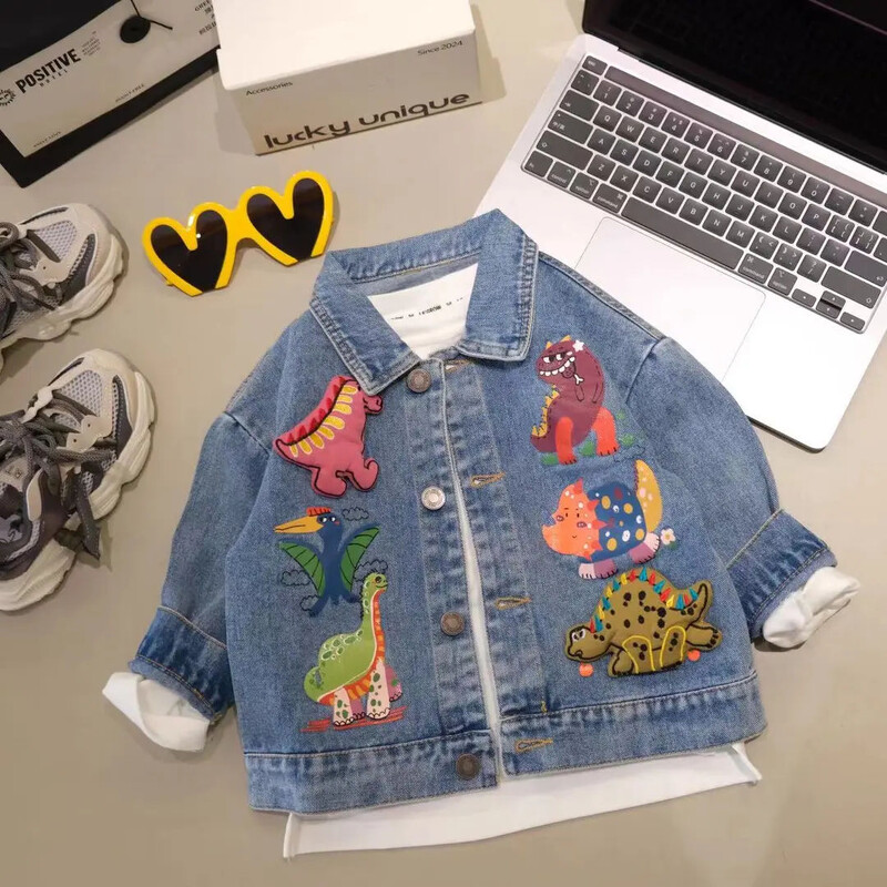 Dječja traper jakna 0-7 godina Modna traper jakna za proljeće i jesen Denim jakna za dječake Jakna za djevojčice Traper odjeća Dječja jakna i kaput
