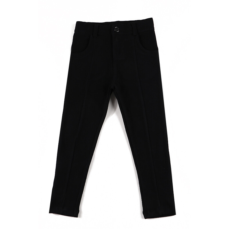 3-12 ani Copii Pantaloni skinny Baieti Uniforme scolare negre Adolescenti Pantaloni formali cu talie reglabila Imbracaminte stretch toamna iarna