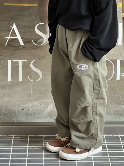 2024. Proljeće ljeto Ravne hlače s vezom za dječake Lagane i tanke dječje mekane široke ležerne cargo hlače