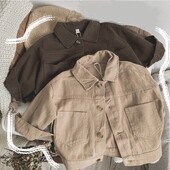 Dječački kaput Jakna Pamučna gornja odjeća Kaput 2023 Jednobojna proljeće jesen Dječja topla odjeća velikih veličina