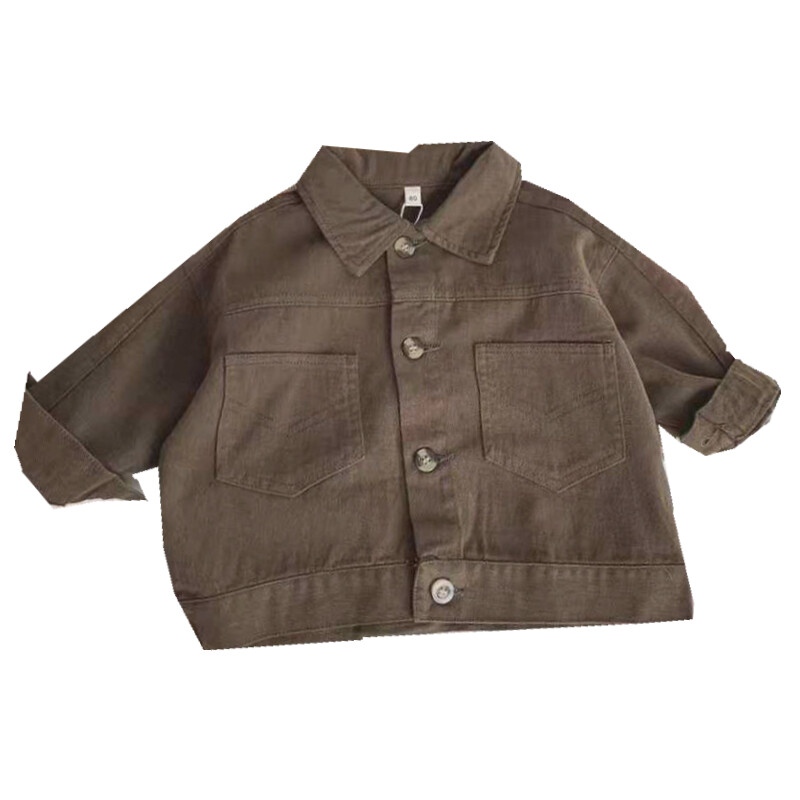 Dječački kaput Jakna Pamučna gornja odjeća Kaput 2023 Jednobojna proljeće jesen Dječja topla odjeća velikih veličina