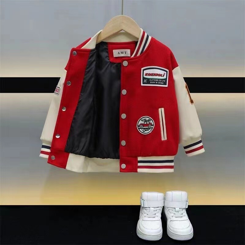 Laste poiste ja tüdrukute kevadine ja sügisene pesapallisärk 2024, uus lasteriiete mantel, laste Korea versiooni jopetrend