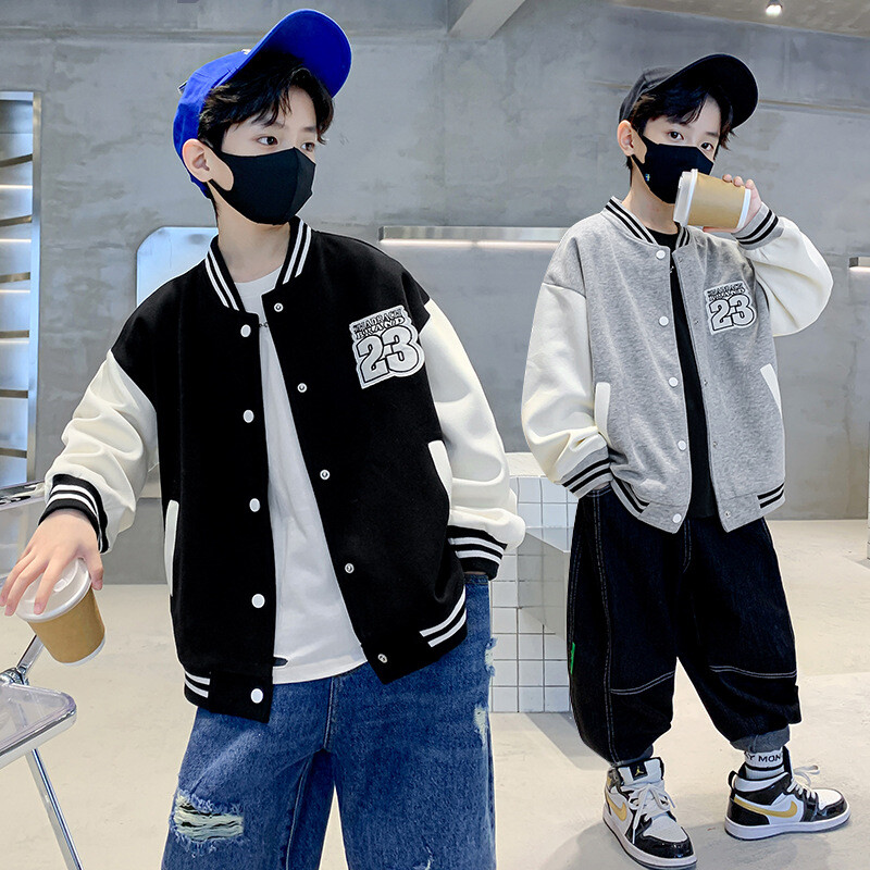 Jesenske bomber jakne za djecu Modna bejzbolska uniforma za dječake Ležerni kaput Studentska gornja odjeća Dječje sportske majice 4 6 8 10 11 12 Y