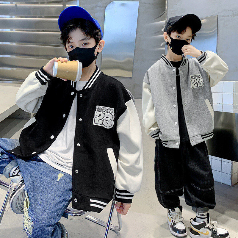 Jesenske bomber jakne za djecu Modna bejzbolska uniforma za dječake Ležerni kaput Studentska gornja odjeća Dječje sportske majice 4 6 8 10 11 12 Y