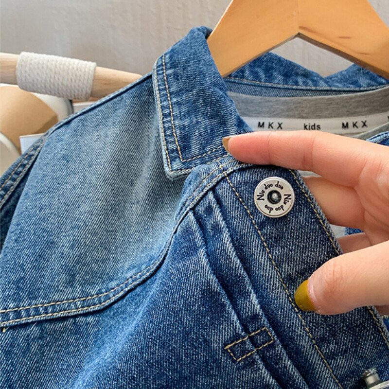 Μπουφάν για αγόρια Βαμβακερό πανωφόρι πανωφόρι 2023 Jean Spring Φθινόπωρο Υψηλής ποιότητας Παιδικά Ζεστά Ρούχα