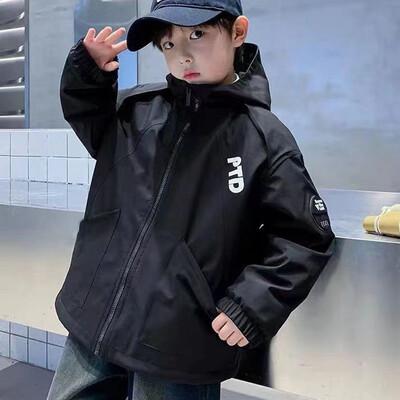 Dječački kaput Jakna Pamučna gornja odjeća Vjetrobran 2024. Luksuzni kaput proljeće jesen Visokokvalitetna dječja topla odjeća