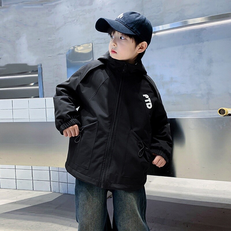 Dječački kaput Jakna Pamučna gornja odjeća Vjetrobran 2024. Luksuzni kaput proljeće jesen Visokokvalitetna dječja topla odjeća