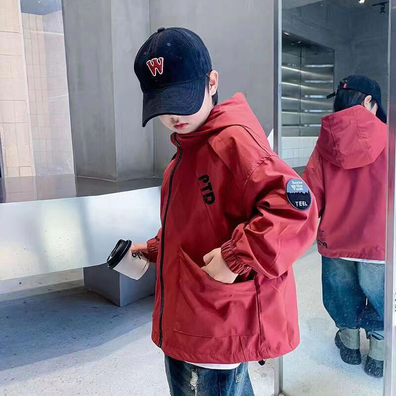 Dječački kaput Jakna Pamučna gornja odjeća Vjetrobran 2024. Luksuzni kaput proljeće jesen Visokokvalitetna dječja topla odjeća