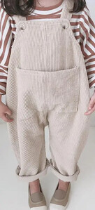 2024 New Children Toddler Boys Kids Solid φόρμες Ζαρτιέρες Casual Corduroy Baby Bib Pants Solid outwear 9M-5T