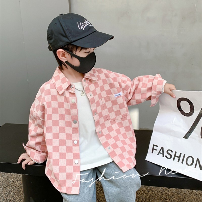 Dječački kaput Jakna Pamučna gornja odjeća Kaput 2023. Ružičasta Proljeće Jesen Dječja topla odjeća velikih veličina