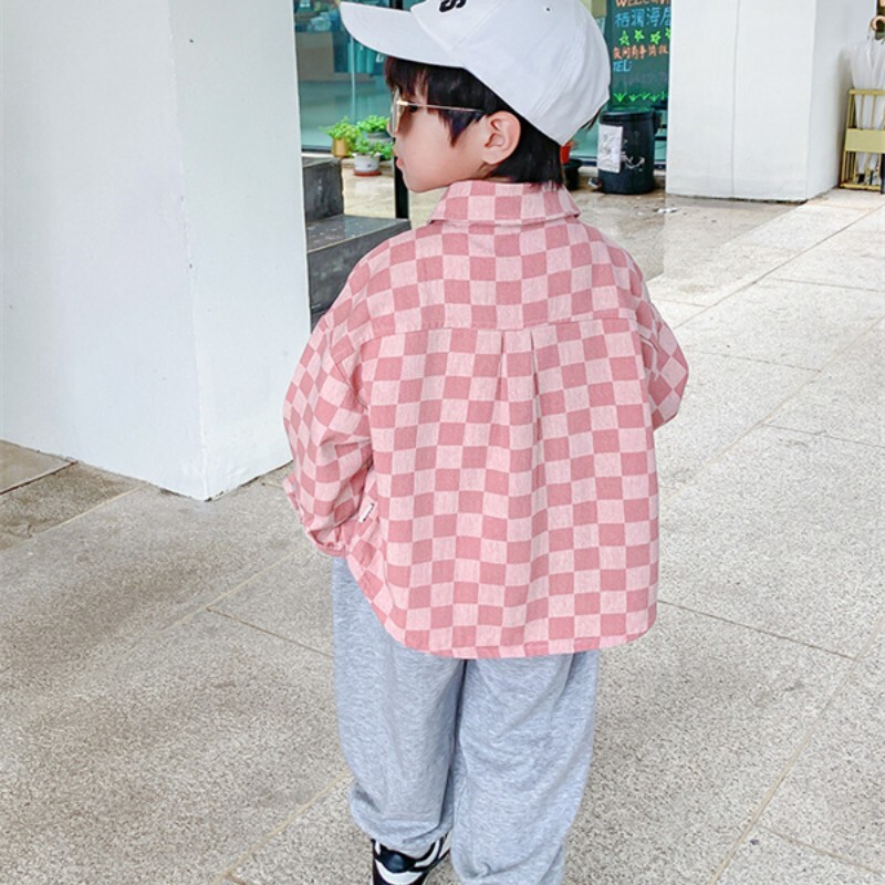 Dječački kaput Jakna Pamučna gornja odjeća Kaput 2023. Ružičasta Proljeće Jesen Dječja topla odjeća velikih veličina