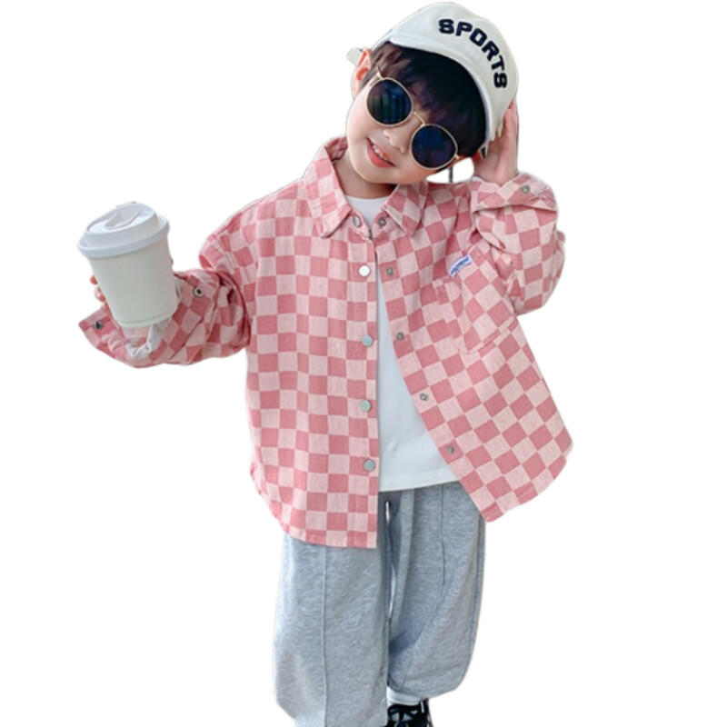 Dječački kaput Jakna Pamučna gornja odjeća Kaput 2023. Ružičasta Proljeće Jesen Dječja topla odjeća velikih veličina