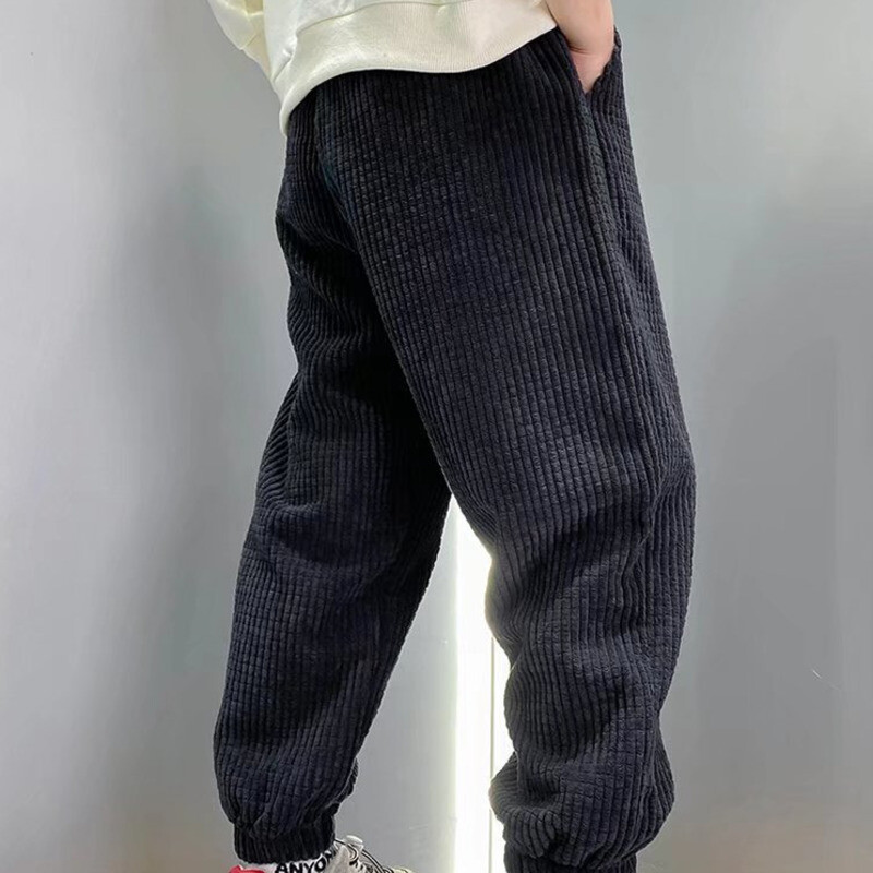 Νέο καλοκαιρινό παιδικό κοτλέ μακρύ παντελόνι Little Boys Sportswear Βαμβακερή ελαστική μέση Αγόρι Trendy Casual Unisex Teenage Kids