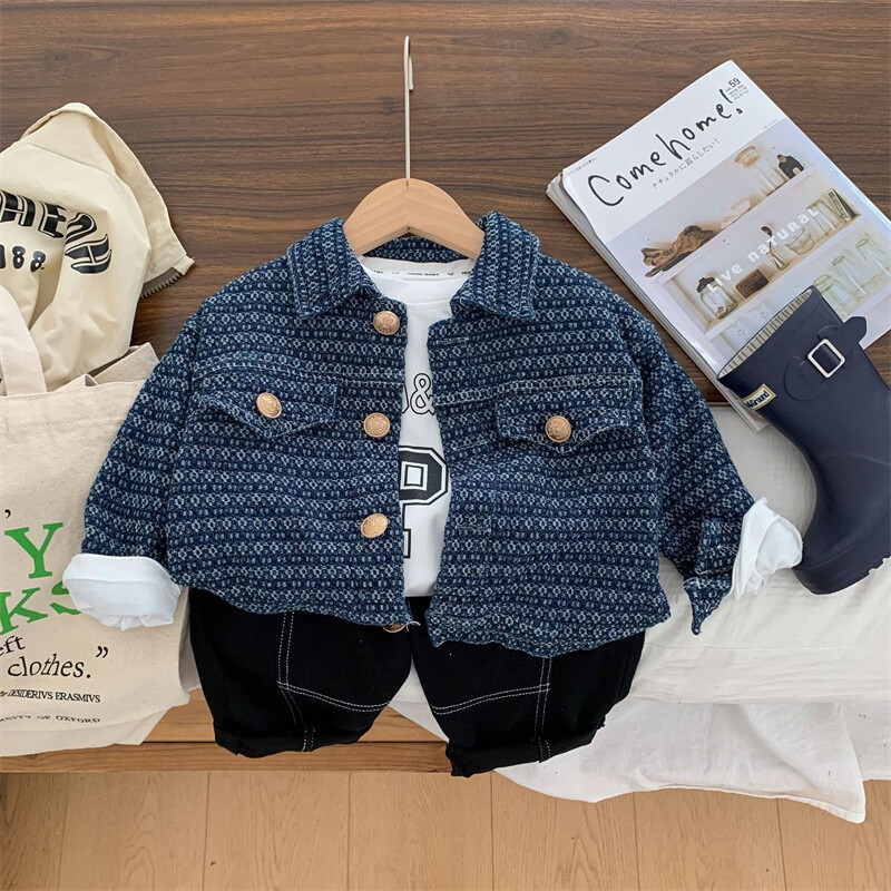 Μπουφάν για αγόρια Βαμβακερά πανωφόρια παλτό 2023 Πολυτελές σχέδιο Άνοιξη Φθινόπωρο για εφήβους Δώρο Κορυφαία παιδικά ρούχα