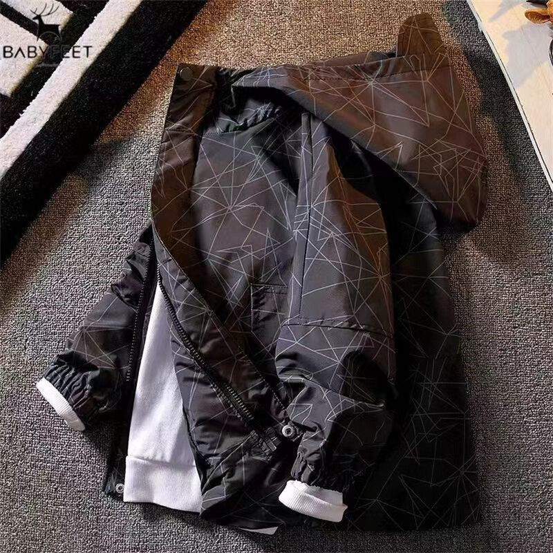 Proljeće, dječja jakna s kapuljačom u kontrastnoj boji, dječja dječačka vjetrovka, dječji kaput, gornja odjeća, sportska ležerna odjeća, novo za 2-12 godina