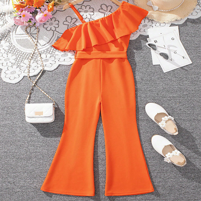 Ljetna slatka djevojka, dijagonalna naramenica s haljinama za princezu, dječja rođendanska zabava, odjeća za vjenčanje, odvojivi pojas