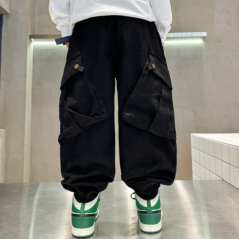 Laste vabaaja püksid poistele sügisriided keskmise suurusega kevad sügishooaeg Trendikas töörõivad püksid puuvillane segakangas