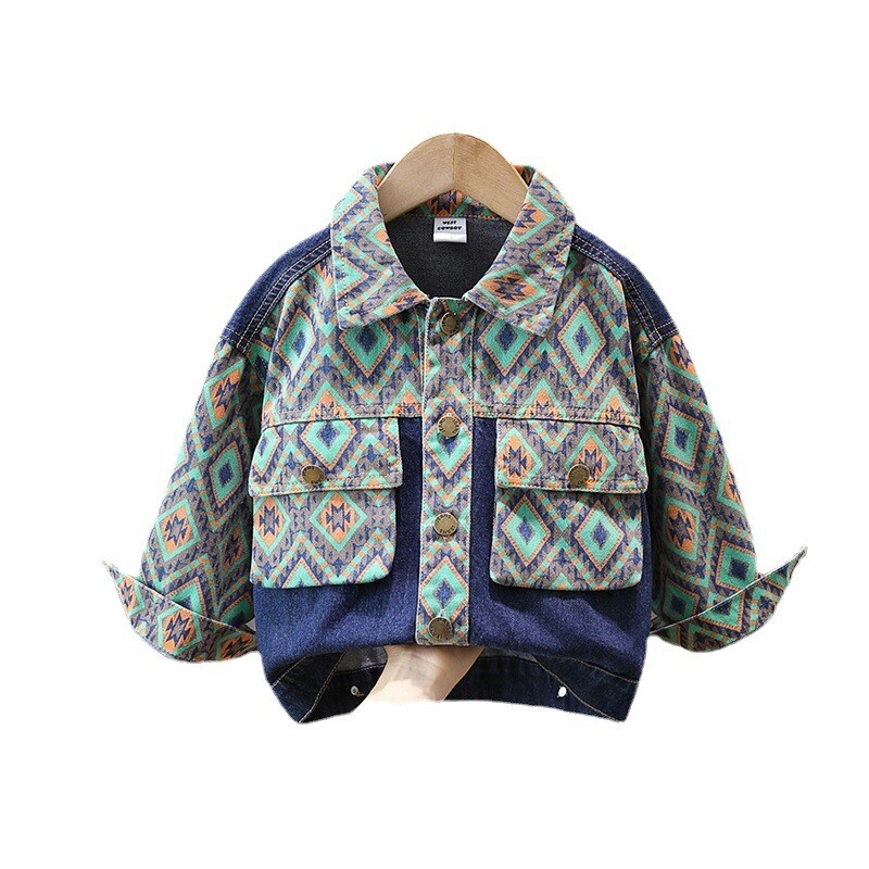 Poiste teksajoped Kevad-sügis Lastele Mood Mantlid Riided 1 2 3 4 5 6 7 8-aastastele Beebidele Topid Lastele vabaaja ülerõivad