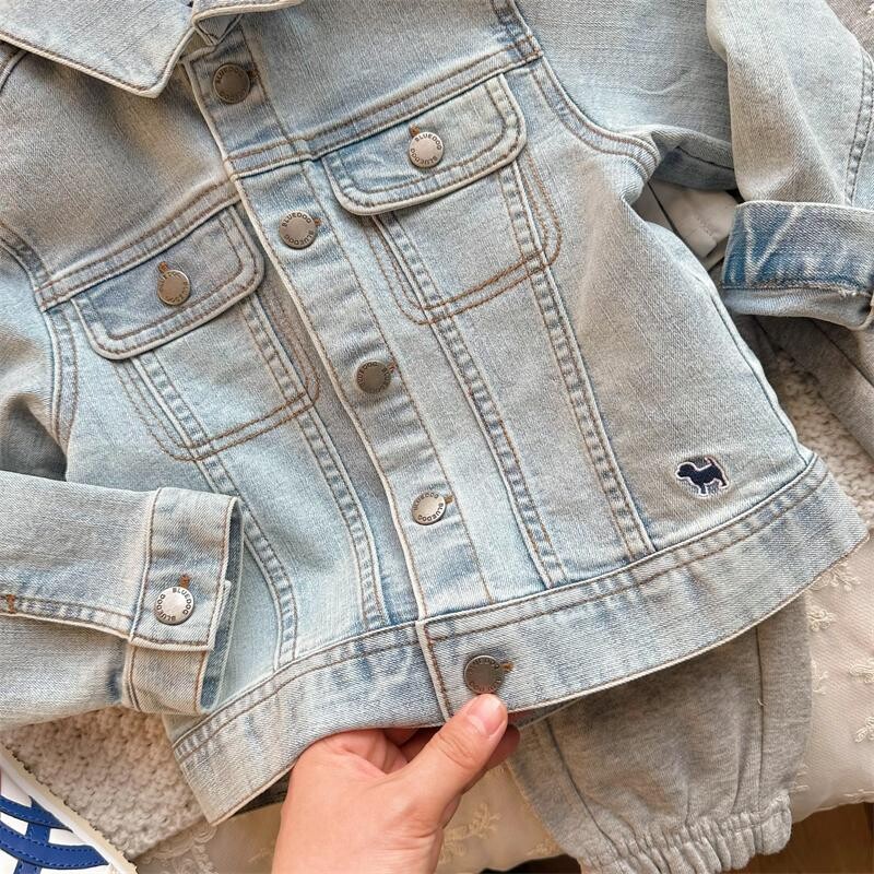Modna jeans jakna za djevojčice i dječake, bebe, mališani, dječje traper bluze dugih rukava, proljetna jesen, odjeća za bebe od 1 do 9 godina