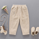 Modne svestrane jednobojne jednobojne male M plišane hlače/ležerne hlače za dječake 2024. 1-6 godina