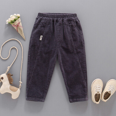 Modne svestrane jednobojne jednobojne male M plišane hlače/ležerne hlače za dječake 2024. 1-6 godina