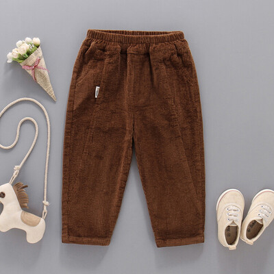 Modne svestrane jednobojne jednobojne male M plišane hlače/ležerne hlače za dječake 2024. 1-6 godina