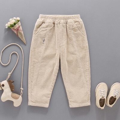 Modne svestrane jednobojne jednobojne male M plišane hlače/ležerne hlače za dječake 2024. 1-6 godina