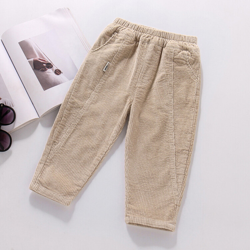 Modne svestrane jednobojne jednobojne male M plišane hlače/ležerne hlače za dječake 2024. 1-6 godina