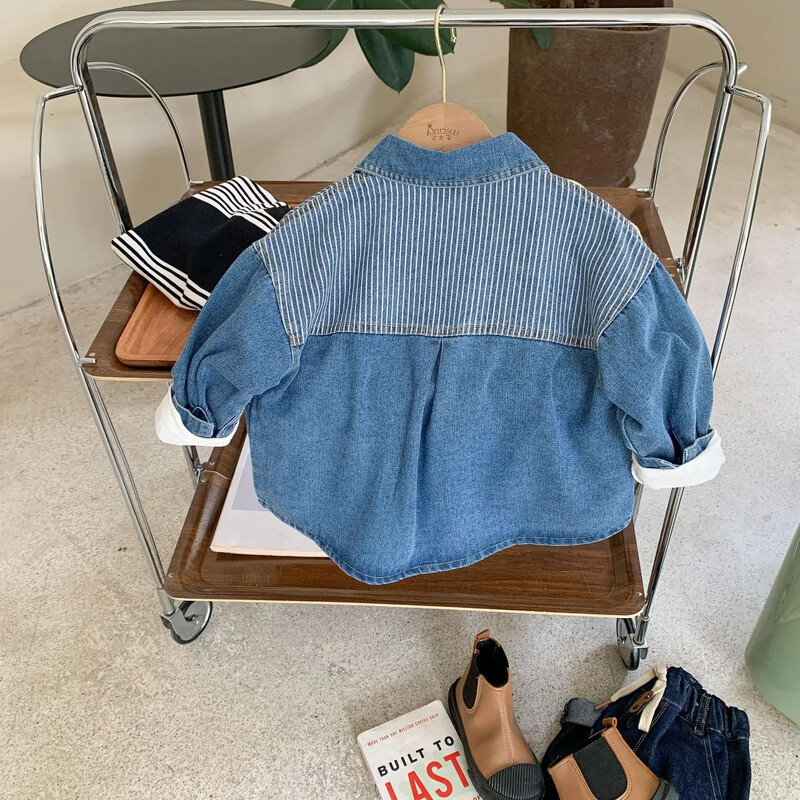 2024Nova dječja odjeća Jesenske dječje jakne za dječake Djevojčice Kaput za dječake Ležerne traperice Košulja za bebe Djeca Dječja traper jakna