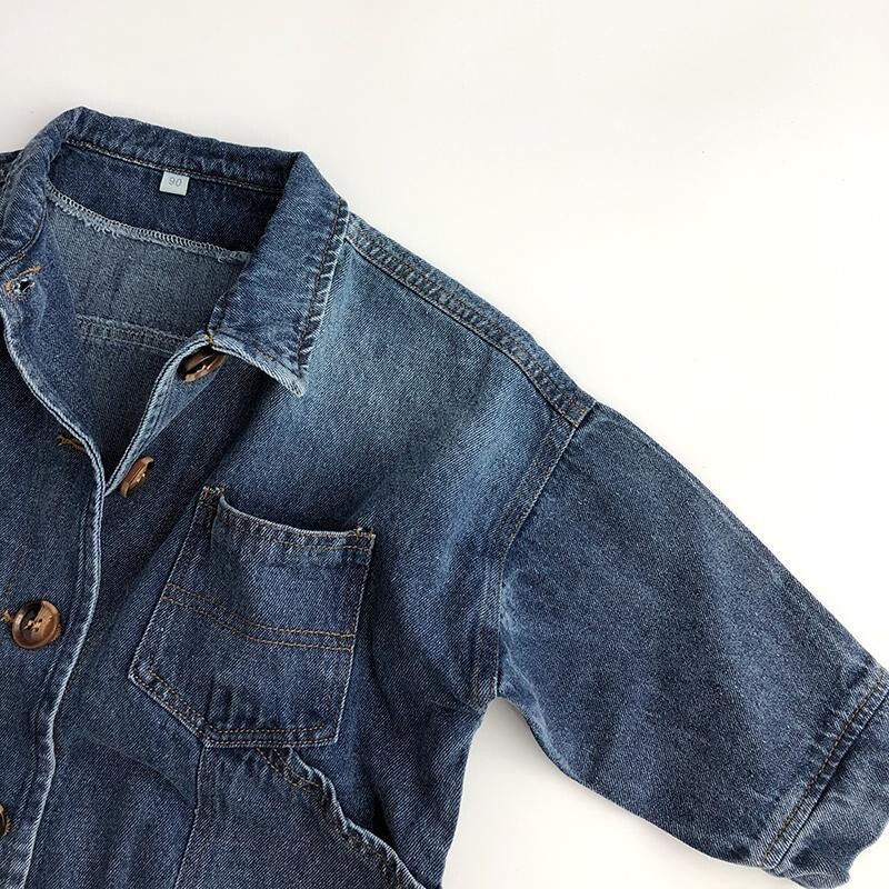 Kid Cowboy mantel 2024 uus kevadine Korea laste teksamantel poistele ja tüdrukutele Treasure välismaise stiiliga pluus lahtine retro mantel