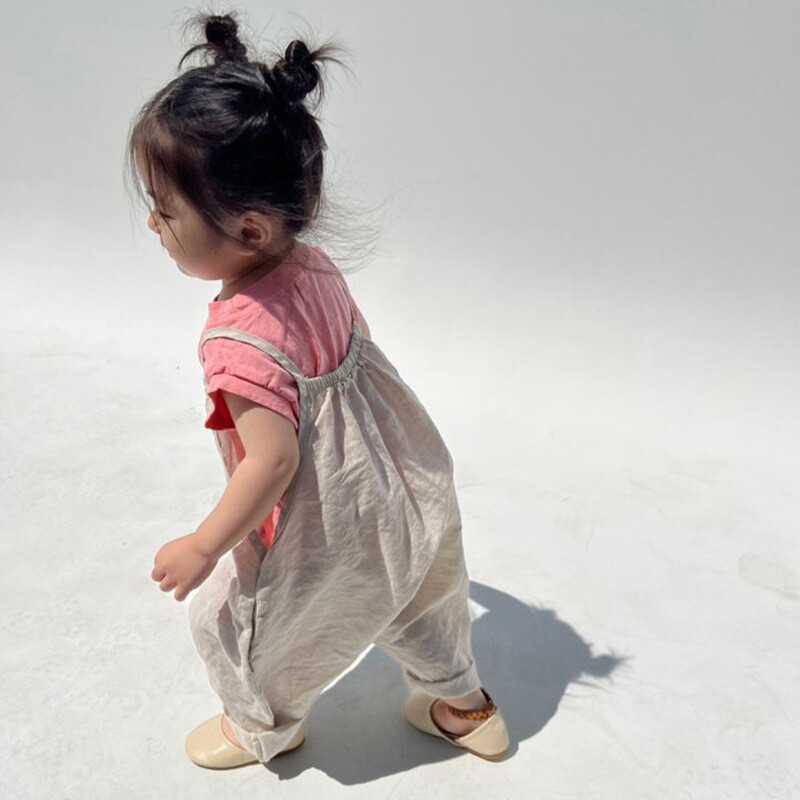 Ljeto 2024. Široki kombinezoni za djevojčice Svestrani dječji sling hlače Dječji kombinezon s točkastim printom Ležerne hlače za malu djecu Dječja odjeća